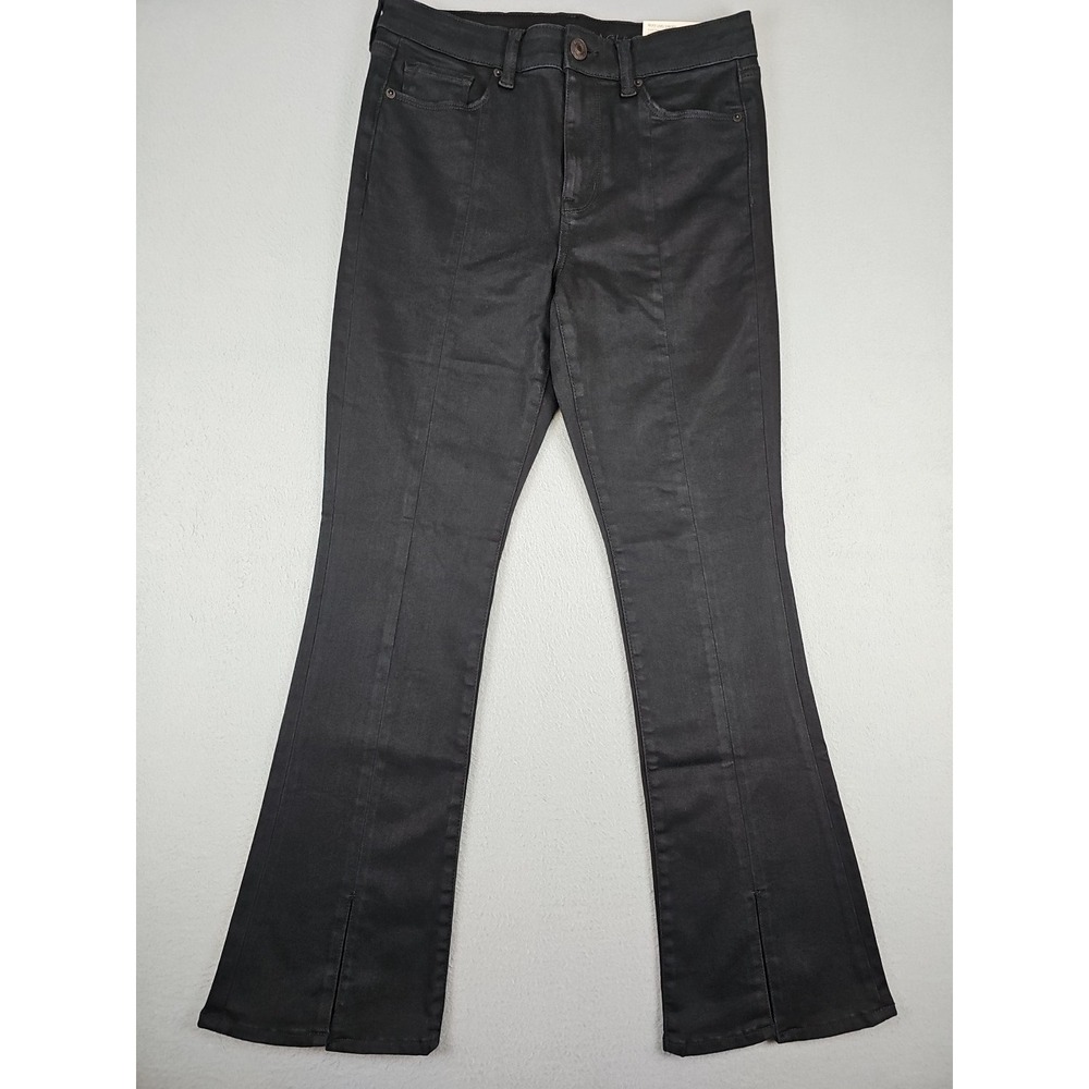 American Eagle Womens 30x29 Next Level Stretch High Rise Skinny Kick Black Jeans